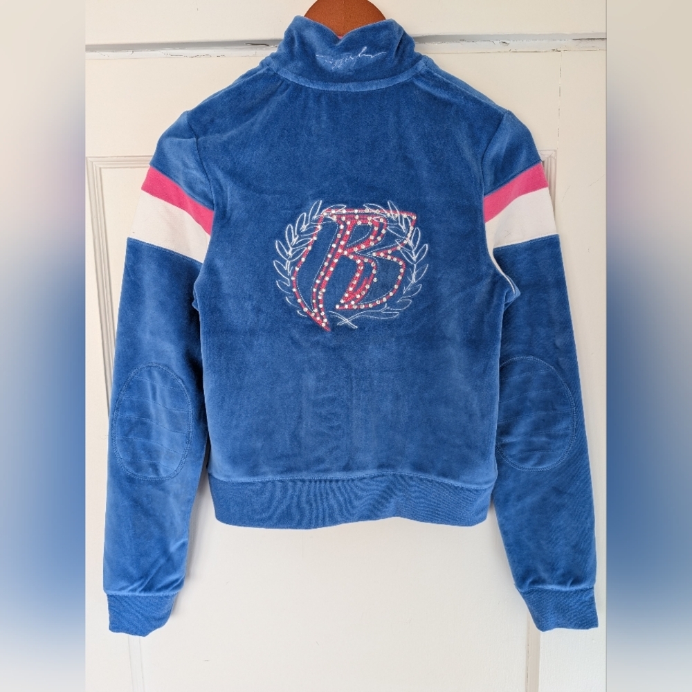 Ruff Ryder's Blue Velour Track Jacket and Skirt Set Y2K - Picture 2 of 16